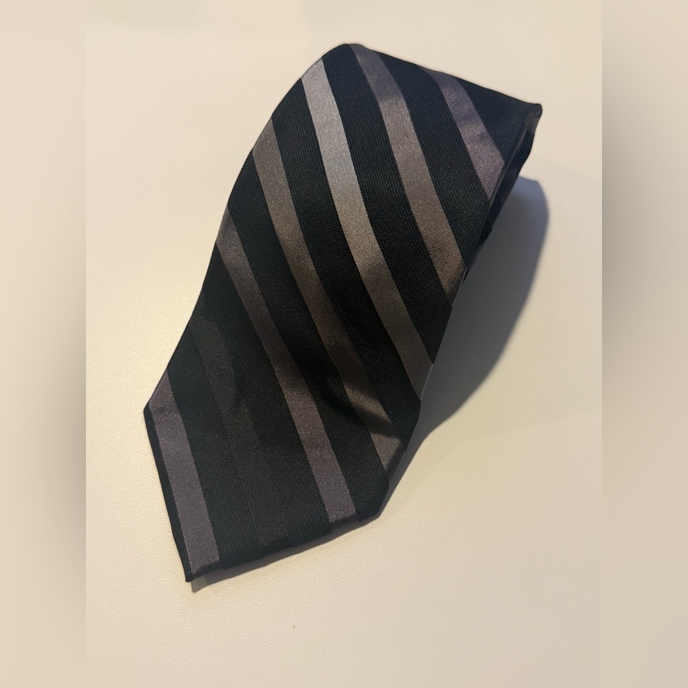 Express Design Studio Charcoal and Black Diagonal Tie